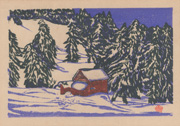 Outskirts, Okuteineyama Mountain Hut No. 5 from the portfolio Scenic Views of Sapporo Hand-printed Woodblock Collection, Volume 1